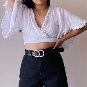 LuLu's Pacifica White Lace Crop Top